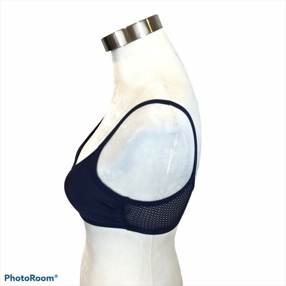 Aerie Navy Bikini Top w/ Mesh‎ Back Size Small - Picture 8 of 11